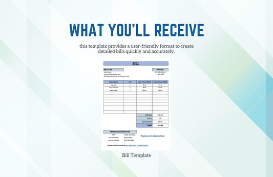Bill Template - LumavoraBill Template